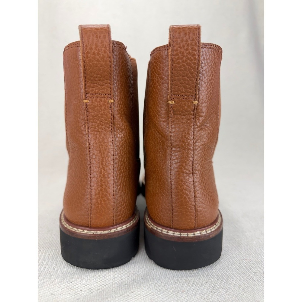 Madewell The Carina Boot English Saddle Brown Pebbled Leather‎ Lug Chelsea Boots - Picture 5 of 12